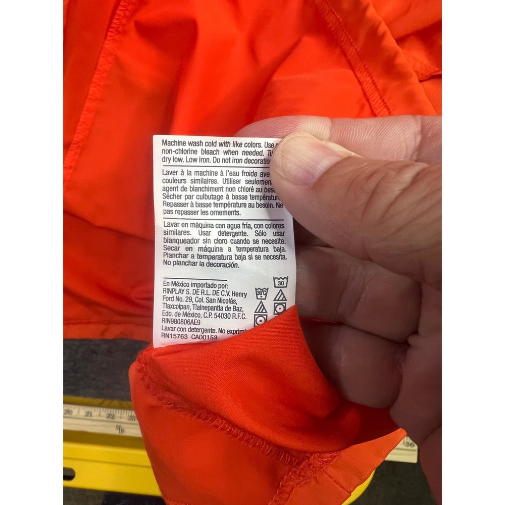 Champion Clemson Tigers Mens 2XL Orange Half Zip Packable Windbreaker Jacket - Picture 12 of 15
